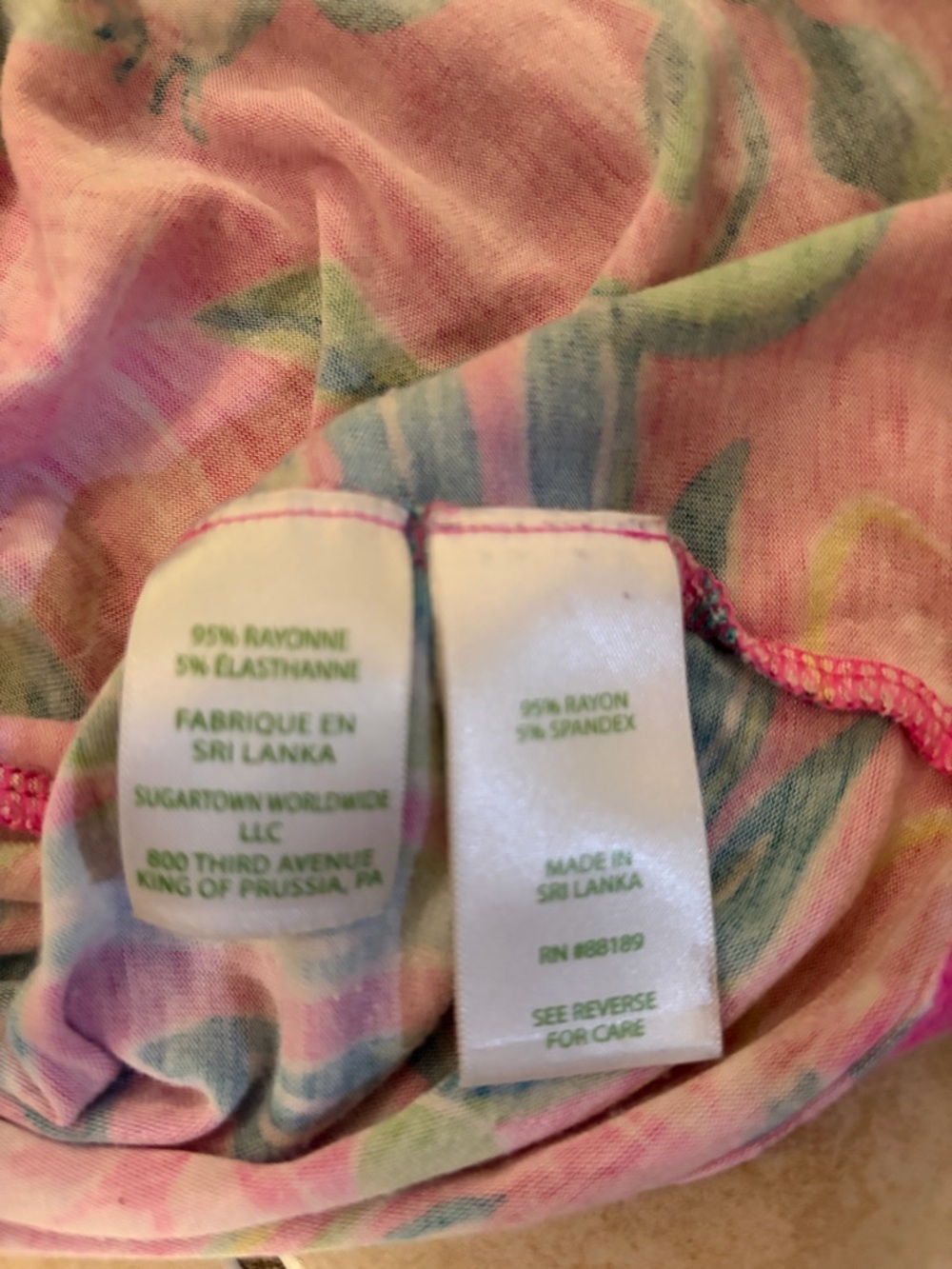 Ladies Lilly Pulitzer  large Pink Tropical Swim Cover-Up - Picture 2 of 4